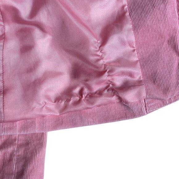 Talbots Corduroy Blazer Jacket Pink Ballet Girly Barbiecore Feminine Coquette -8 - Picture 14 of 14